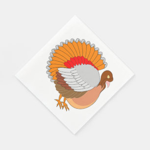 Thanksgiving/Witte standaard Luncheon Napkin/Turki Servetten