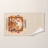 Thanksgiving Woodland Animaux Feuilles d'automne (Serviette à main)