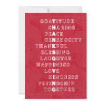 Thanksgiving Word Art in Various Colors