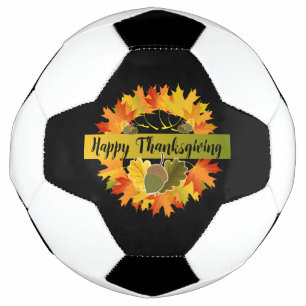 Thanksgiving Wreath Soccer Ball