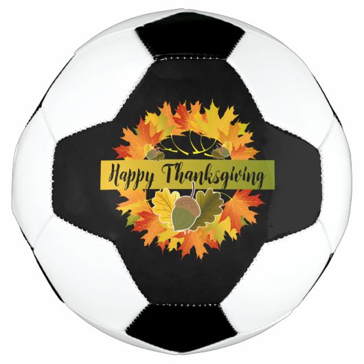 Thanksgiving Wreath Soccer Ball (Devant)