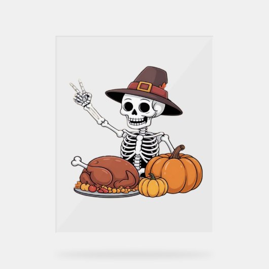 Thanksgiving X-ray Skeleton Funny Rock Hand Fall L (Recto)