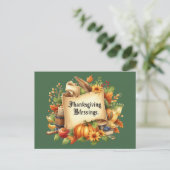 Thanksgiving zegenend Briefkaart (Staand voorkant)