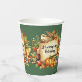 Thanksgiving zegening papieren bekers (Achterkant)