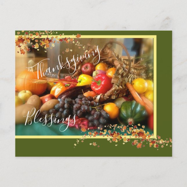 Thanksgiving Zegeningen achtergrond (Voorkant)