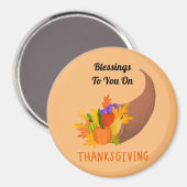 Thanksgiving zegeningen ronde magneet (Voorkant / Achterkant)