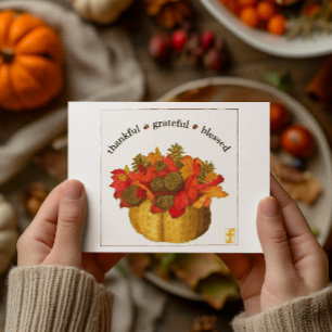Thanksgiving zonder dank voor de grateful Blessed Briefkaart