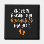 Thanksgiving Zwangerschap Aankondiging Herfst Baby Magneet (Voorkant)