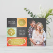 Thanksgiving zwangerschapsaankondiging Herfst Chal Aankondiging (Staand voorkant)