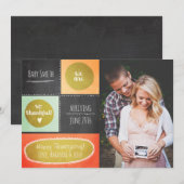 Thanksgiving zwangerschapsaankondiging Herfst Chal Aankondiging (Voorkant / Achterkant)