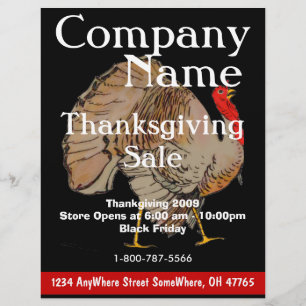 Thanksgiving - zwarte vrijdagbladbrochure flyer