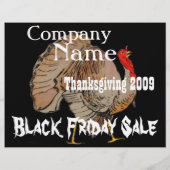 Thanksgiving - zwarte vrijdagbladbrochure flyer (Achterkant)