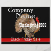 Thanksgiving - zwarte vrijdagbladbrochure flyer (Achterkant)