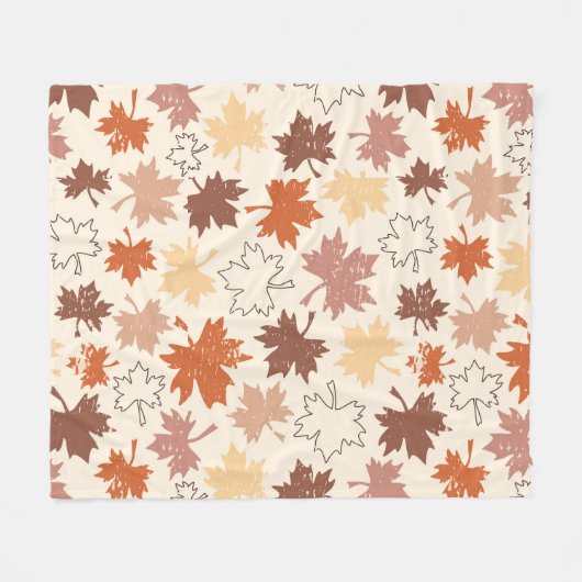 Thanksgivingen dag ontwerp, herfst natuurlijke bla fleece deken (Voorkant (Horizontaal))