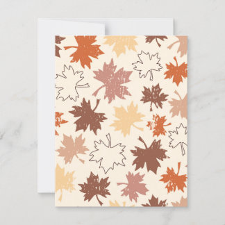 Thanksgivingen dag ontwerp, herfst natuurlijke bla RSVP kaartje