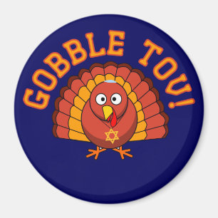 Thanksgivukkah Gobble Tov Turkey Magnet Magneet