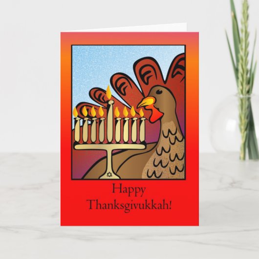 Thanksgivukkah heureux ! Carte (Devant)