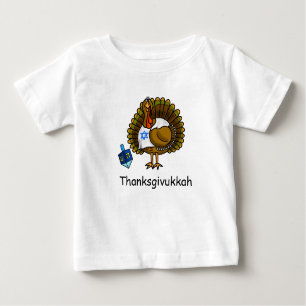 Thanksgivukkah Jewish Turkey Baby T-Shirt