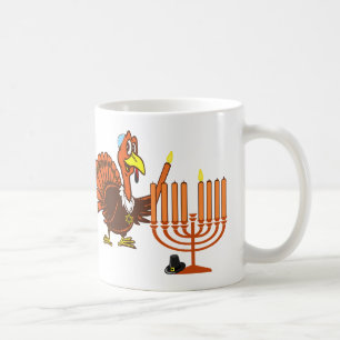 Thanksgivukkah Turquie allumant la tasse de café