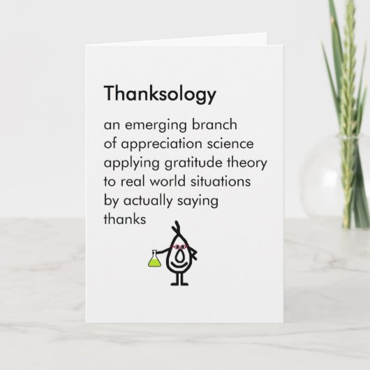 Thanksology - grappig dankt u gedicht bedankkaart (Voorkant)