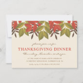 THANKSSGIVER DINNER INVITE | KORTE FOLIAGE KAART (Voorkant)