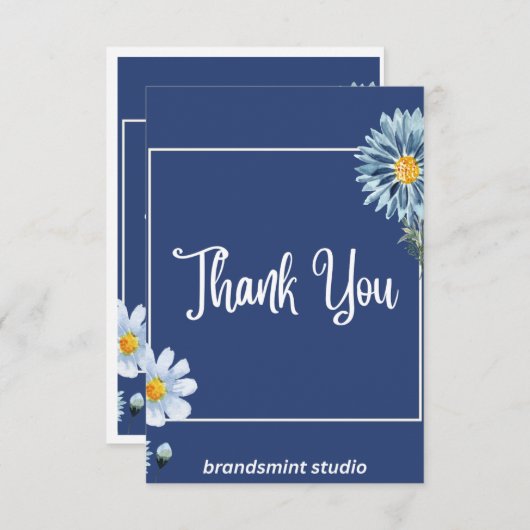 Thanku card bedankkaart (Voorkant / Achterkant)