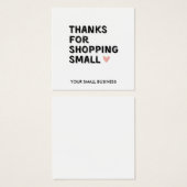 Thankyou | Petites entreprises (Devant & derrière)