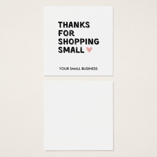 Thankyou | Petites entreprises (Devant & derrière)