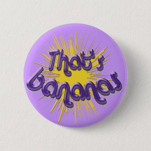 Thans bananen ronde button 5,7 cm
