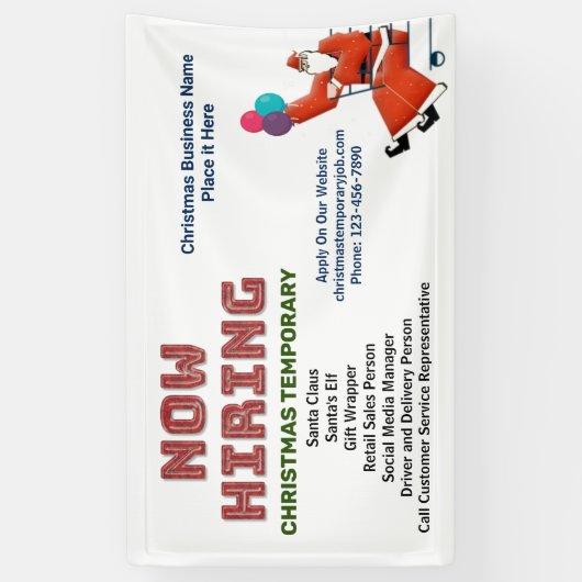 Thans de BedrijfsKerstmis van de Hulp Aangepaste F Spandoek (Verticaal)