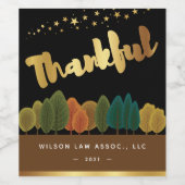 Thanskgiving Groeten Label Set Wijn Etiket (Enkel label)