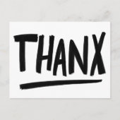 THANX ruwe penseelstreken dank u CUSTOM Briefkaart (Voorkant)