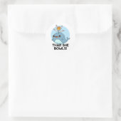 Thar ze Bowls Funny Whale Bowling Pun Ronde Sticker (Tas)