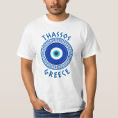 Thassos, Grèce - T-shirt aux yeux maléfiques grecs (Devant)