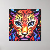That Colorful Leopard Look Canvas Afdruk (Voorkant)