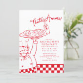 That’s Amore Bachelorette Pizza Invitation (Debout devant)