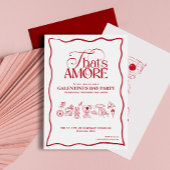 “That’s Amore” GALENTINES Red Party Invitation Kaart