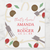 That’s Amore Italian Pasta Wedding Wijn Etiket (Enkel label)