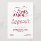 That’s Amore Red Bridal Shower invitation (Devant)