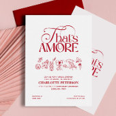 That’s Amore Red Bridal Shower invitation Kaart
