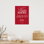 That’s Amore Red hand drawn Bridal Shower Poster (Keuken)