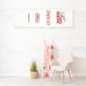 That’s Amore Red hand drawn Bridal Shower Spandoek (Insitu)