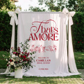 That’s Amore Red hand drawn Bridal Shower Wandkleed