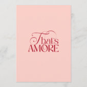 That’s Amore Red soft pink Bridal Shower invite Kaart (Achterkant)