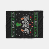 That Wasn't Very Data Driven Of You Ugly Christmas Fleece Deken (Voorkant (Horizontaal))