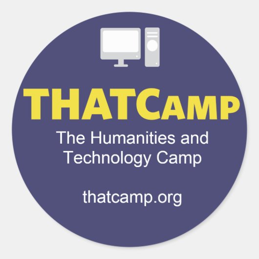 THATCamp sticker met afbeelding (Voorkant)