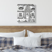 Thatch Cottage #12 Canvas Afdruk (Insitu (Slaapkamer))