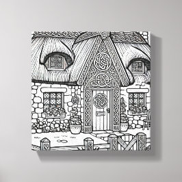 Thatch Cottage #12 Canvas Afdruk