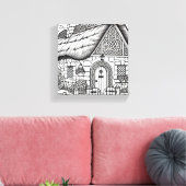 Thatch Cottage #16 Canvas Afdruk (Insitu (Woonkamer))