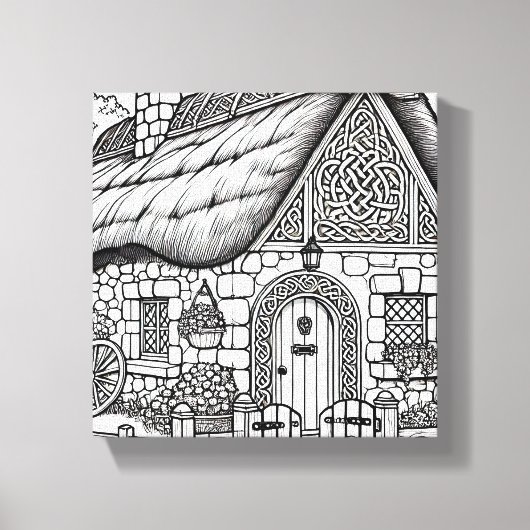 Thatch Cottage #16 Canvas Afdruk (Voorkant)